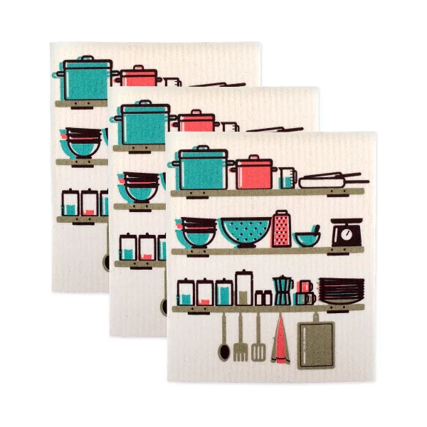 Design Imports Utensils Swedish Dishcloth Set/3